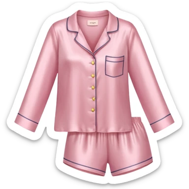 Light pink silk pyjamas set sticker