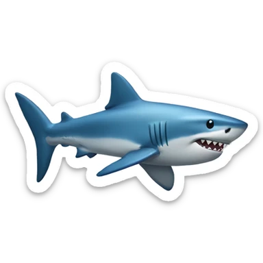 shark with a blue bow sticker