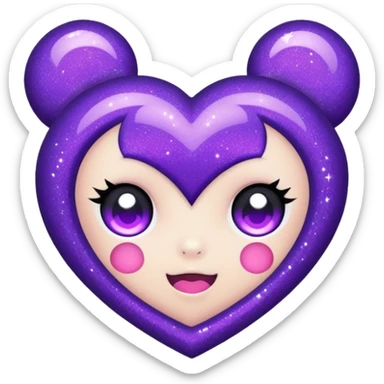 kuromi heart sticker