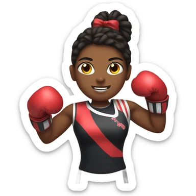 Cheerleader with boxing gloves  sticker