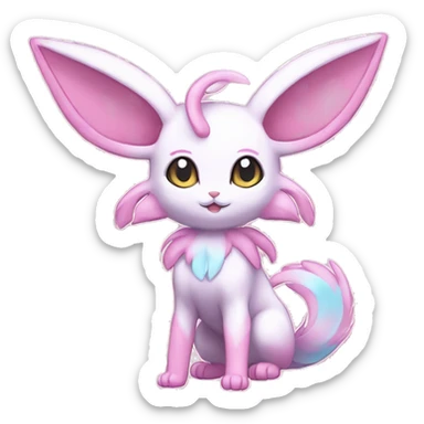 Kawaii Sylveon-Mew-Espeon-Pokémon full body sticker