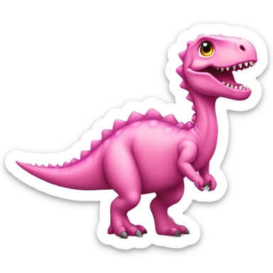 Pinker dino sticker