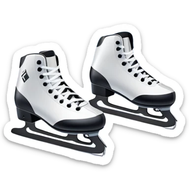 An icon showing a pair of speed skates gliding on an icy track, leaving sharp trails. The background features a grand speed skating arena with spectators, bright lights, and a winter landscape visible through the open structure. Transparent background enhances the dynamic motion. sticker