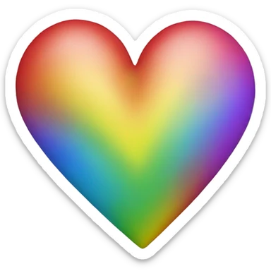 Rainbow hearts sticker