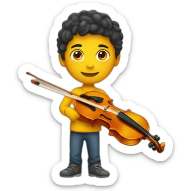 boy-in-a-color-yellow-holding-orange-violin-and-yellow-paintbrush sticker