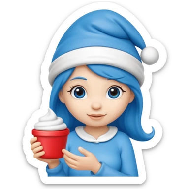 girl smurf  sticker