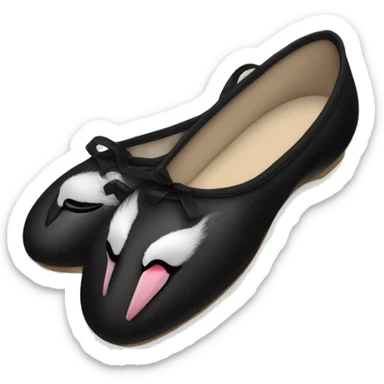 Black swan inspired ballet shoes  sticker