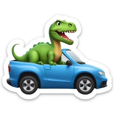 Dinosaur in a car sticker