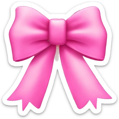 pink christmas bow christmas tree sticker