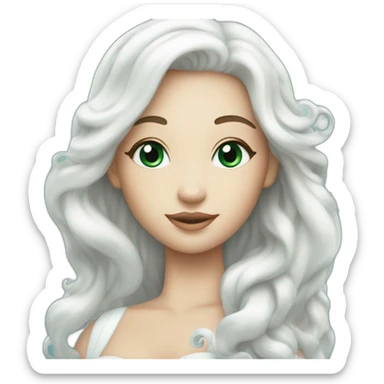 my white mermaid who serves her prince charming sticker