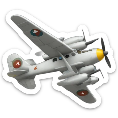 un avion de guerra sticker