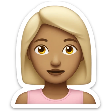 light skin woman in deep sleep sticker