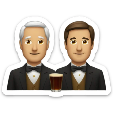 two men with fernet sticker