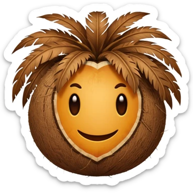 an indian coconut sticker