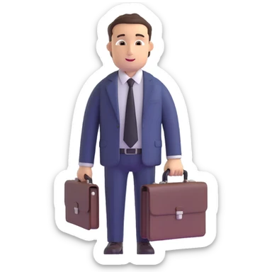 Dad with a tie and briefcase sticker