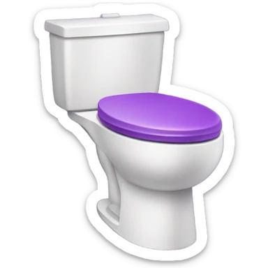 Purple toilet  sticker