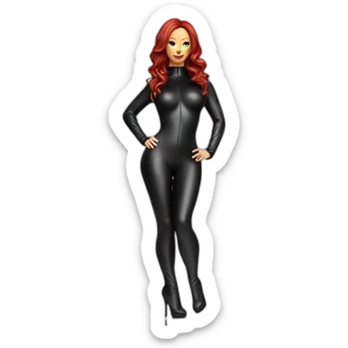 Bianca Beauchamp hyperréalisme in catsuit full body sticker