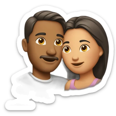 Couple qui s’embrasse sticker