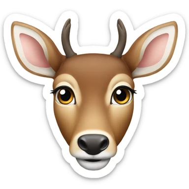 Deer face with doe eyes sticker