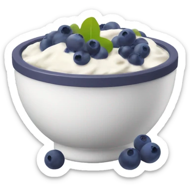 yoghurt bowl with grapes and blueberries sticker