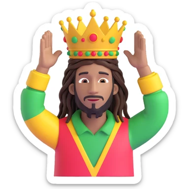 A rasta yard man bigging up di whole world 🌍🔥🤲🏾, reggae vibes 🎶, love and unity ✨💛💚❤️, every nation stand strong 🇯🇲🌐👑. sticker