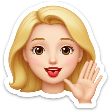 blowing kiss sticker