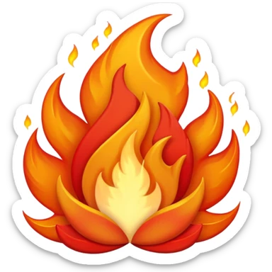 pasión celestial, con fuego y con mucho poder sticker