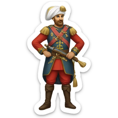 A full-length ottoman  janissary sticker