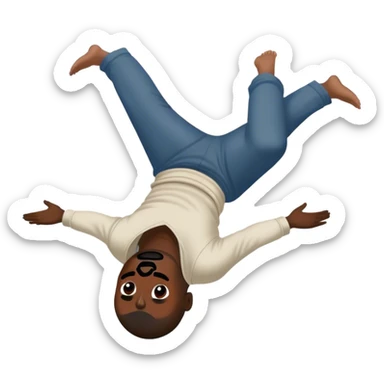 Kanye doing a back flip saying I love you sticker