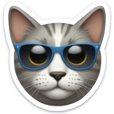 Cat with sunglasses sticker