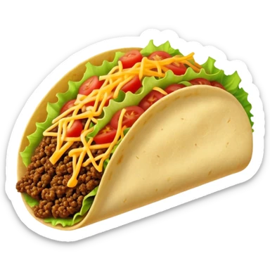 taco with classic filling sticker