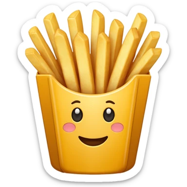 french fries without smiley sticker