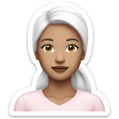 skin care light pink in white kit sticker