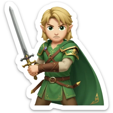 Faça um emoji com o Zelda lutando com culpa sticker