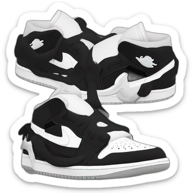 Air Jordan one Travis Scott low black and white sticker