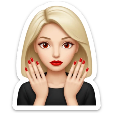 Make a combo of 🤨💅👄 sticker