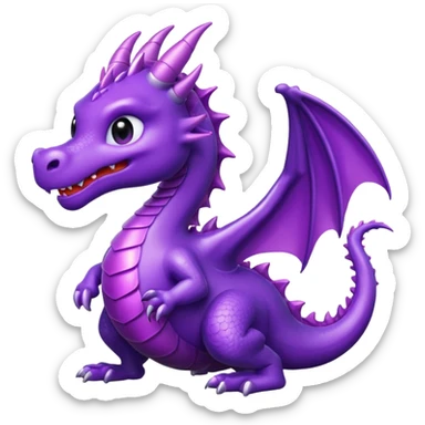 emoji dragon violet pour pseudo sticker