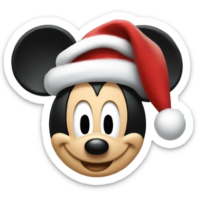Mickey mouse christmas sticker