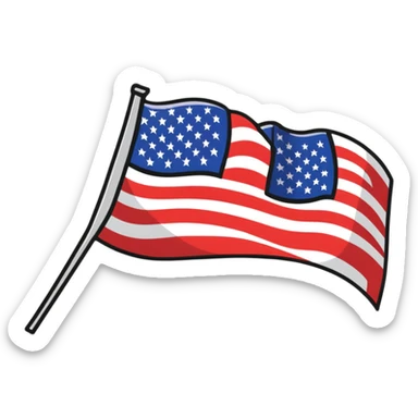 United States flag sticker