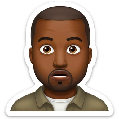 kanye Funny face sticker