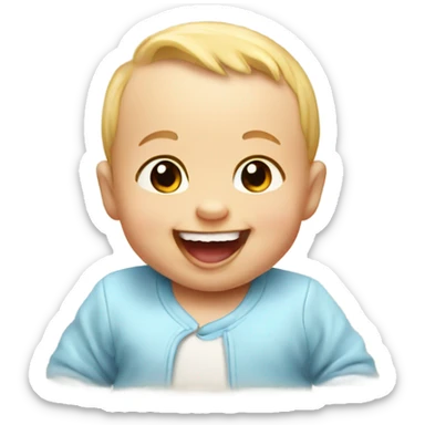 Baby laughing sticker