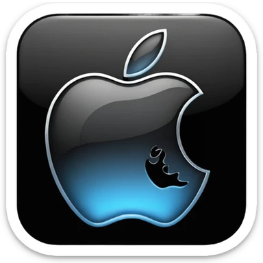 Apple logo negro sticker