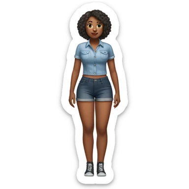 Girl with big thighs sticker