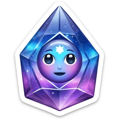 Galaxy within a crystal sticker