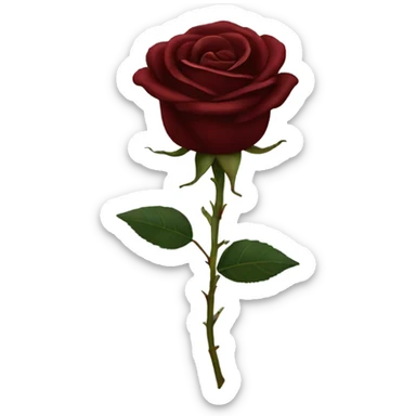 Dark red rose sticker