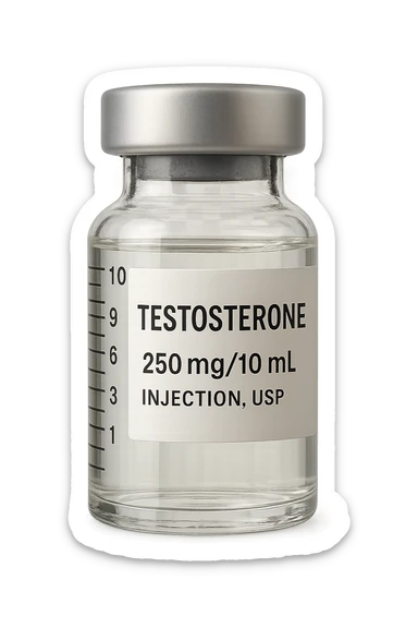 fiala medica di testosterone  sticker