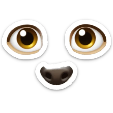 blushing eyebrows raised puppy eyes fac sticker