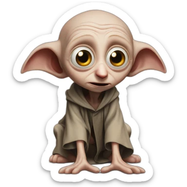 dobby de harry potter qui pleure  sticker