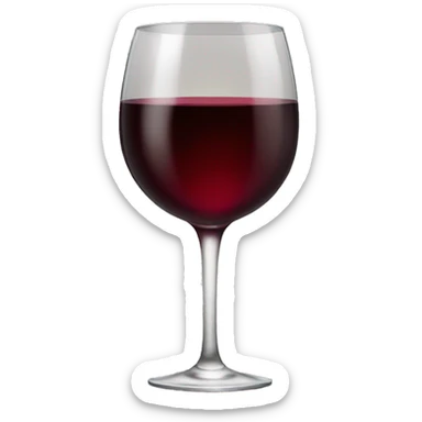 Red wine glass sticker