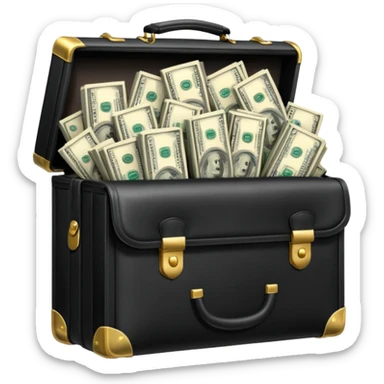 деньги торчащие из портфеля sticker